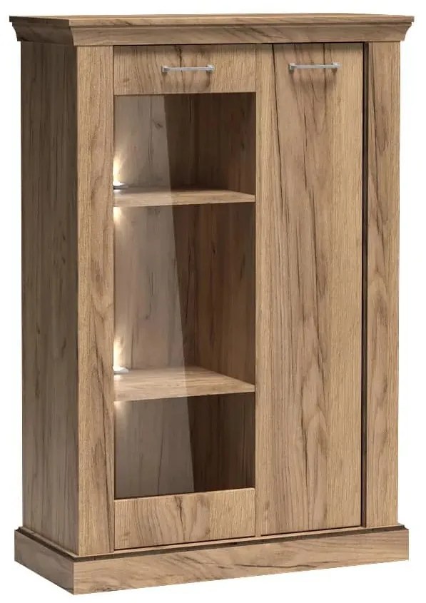 Vitrină Atena 12 (cu iluminat LED) (craft auriu). 1055349