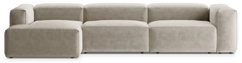 Colțar bej (cu colț pe partea stângă/cu șezlong) Bergamo – Cosmopolitan Design