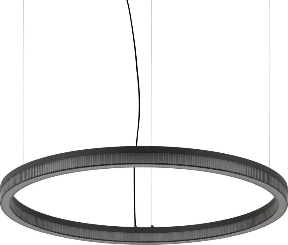 Lustra LED suspendata design circular CROWN SP D80 NERO