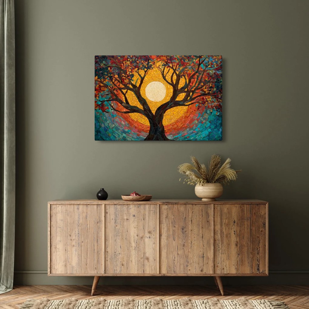 Tablou - Soarele în coroana arborelui vieții (90x60 cm)