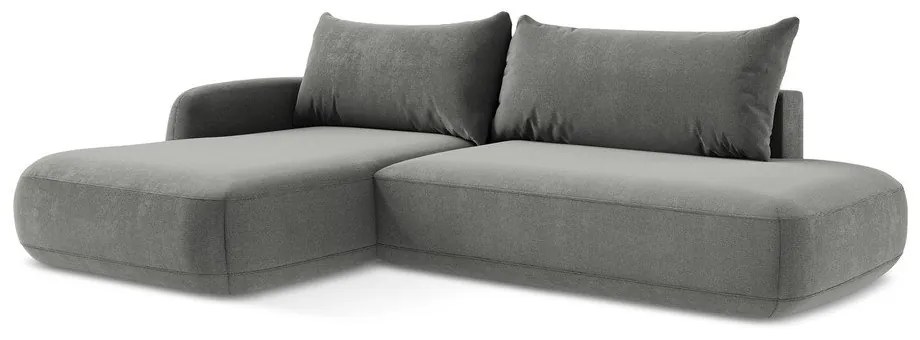 Colțar gri extensibil (cu colț pe partea stângă/cu șezlong) Hale – Makamii