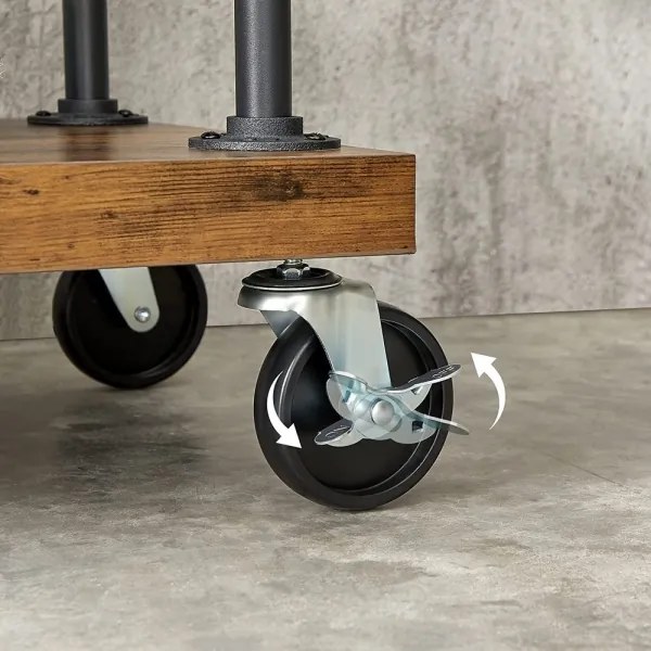 Cuier mobil pe stativ LINEA, maro/negru