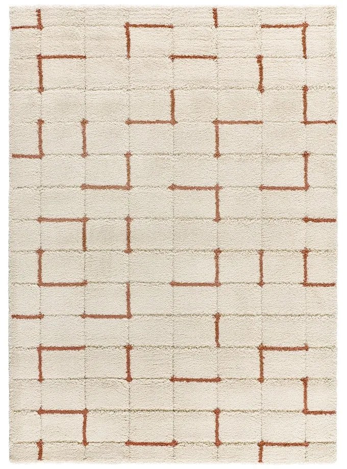 Covor cărămiziu-crem 133x190 cm Brenda – Universal