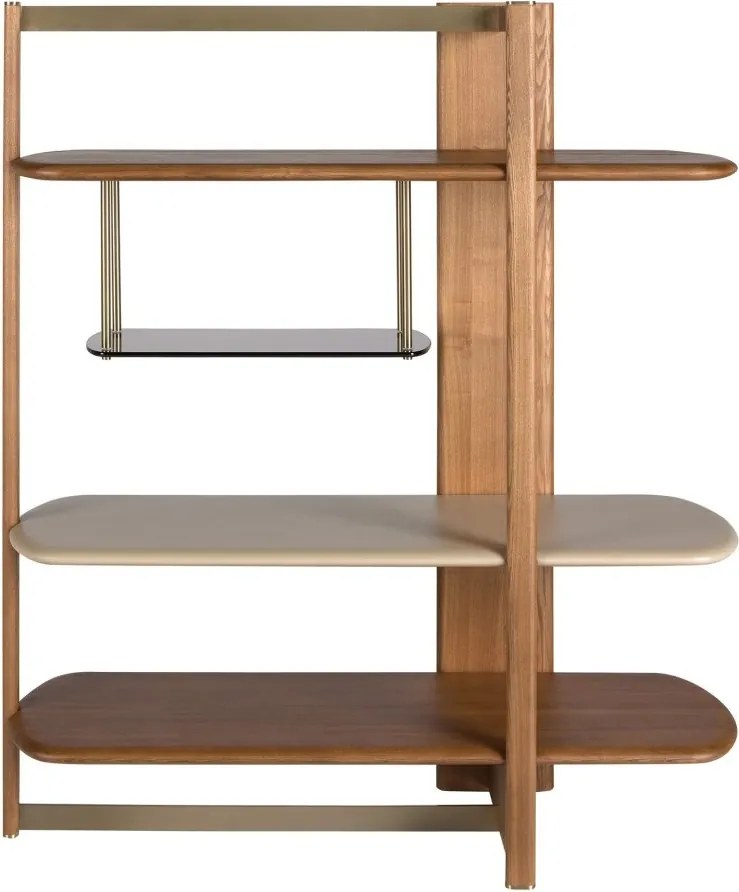 Raft dreapta modern din lemn furniruit Walnut