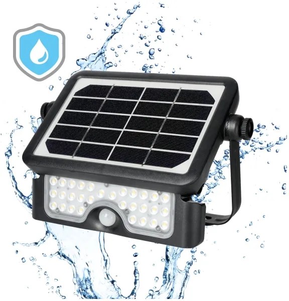 Proiector LED solar cu senzor LED/5W/3,7V 4000K IP65 3000 mAh