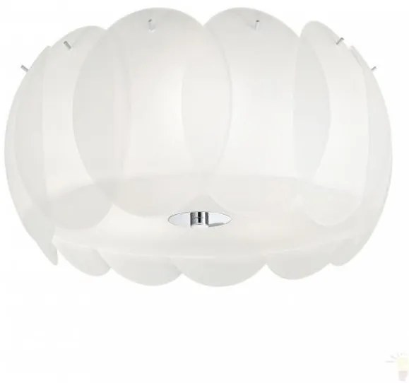 Plafonier modern diametru 40cm, OVALINO PL5 BIANCO 093963