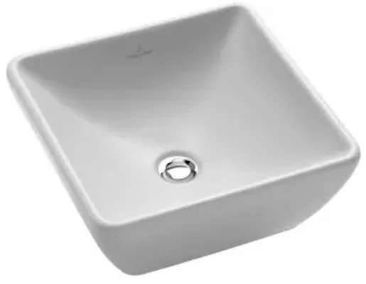 Lavoar pe blat, Villeroy&amp;Boch Loop &amp; Friends, 38x38cm, fara preaplin, Alb Alpin CeramicPlus, 718701R1