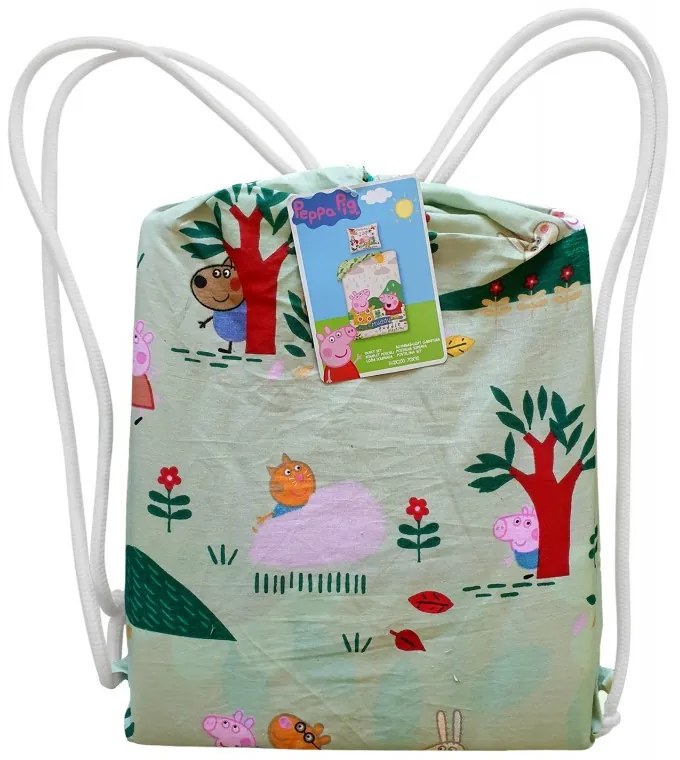 Purcelușa Peppa Muddy husa de pat 140×200cm, 70×90 cm