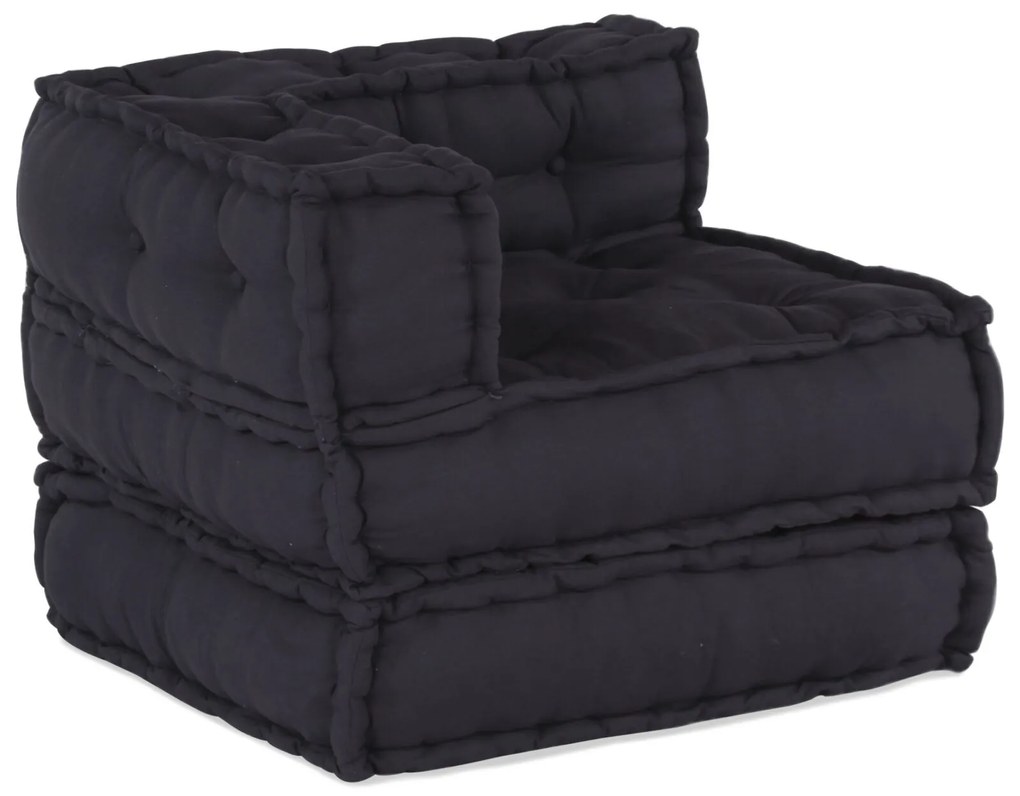 vidaXL Pouf Modular - Set de 2 din Material Antracit