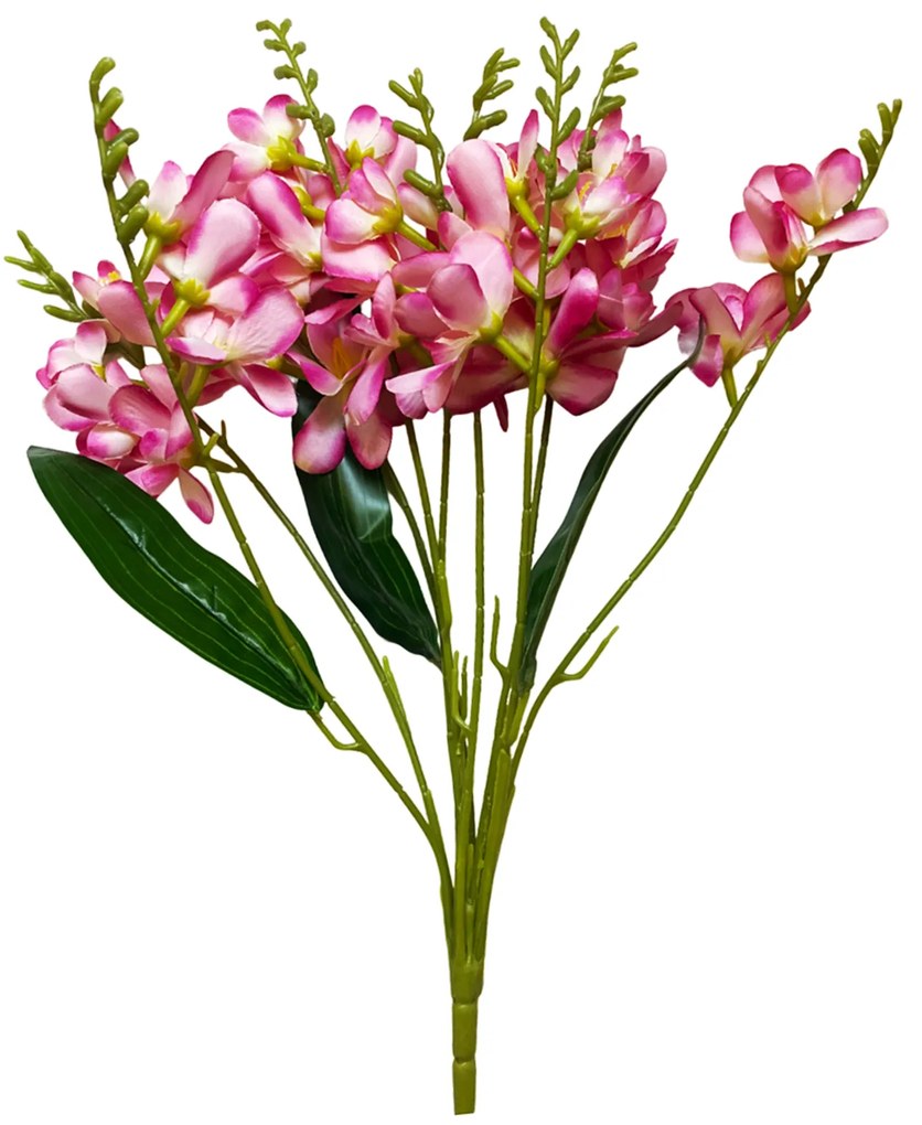 Buchet Frezii artificiale ZELDA, Roz, 45cm