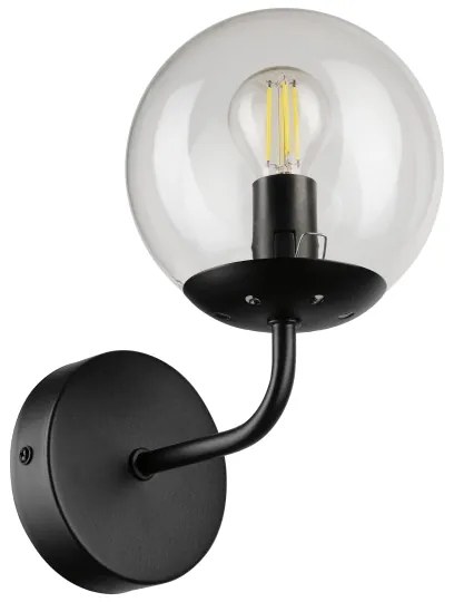 Brilagi - Lampă de perete MALIVA 1xE14/15W/230V negru/transparent