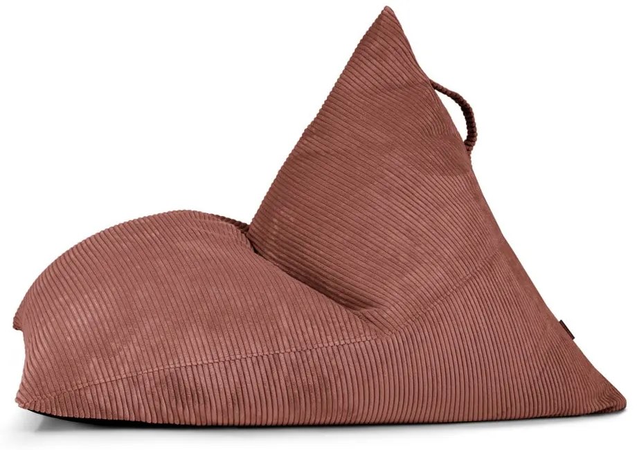 Fotoliu bean bag cărămiziu cu tapițerie din catifea reiată Razz – SLOWDOWN