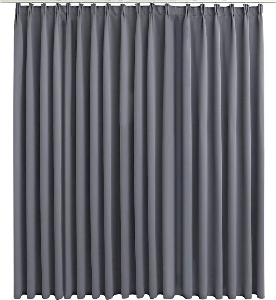 vidaXL Draperie opacă, gri, 290 x 245 cm, cu cârlige