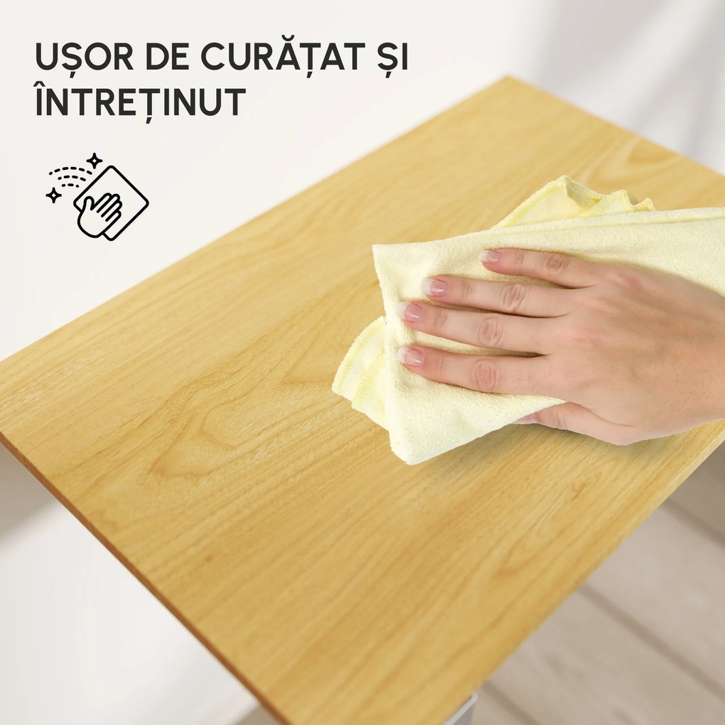 HOMCOM Masă Pliabilă de Perete, Design Rabatabil, din MDF și Metal, 60x40x20 cm | Aosom Romania