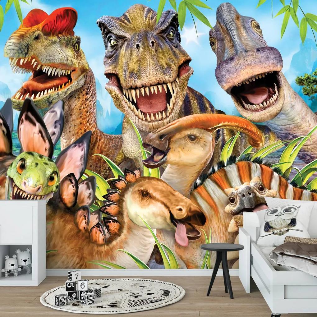 Fototapet - Dinozauri - selfie (152,5x104 cm), în 8 de alte dimensiuni noi