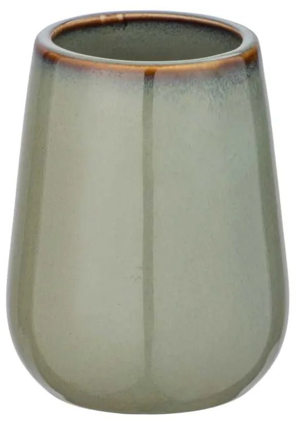 Set de accesorii de baie verde din ceramică Sermione – Wenko