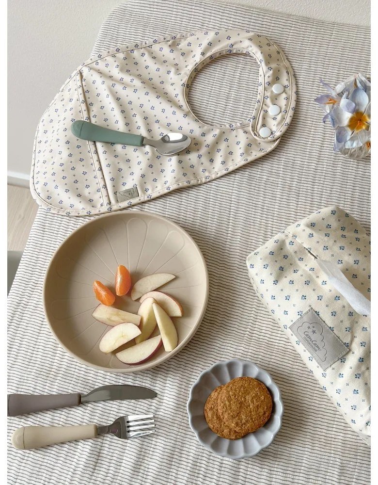 Farfurii pentru copii, bej 2 buc. din silicon ø 18,5 cm Earth – Cam Cam Copenhagen