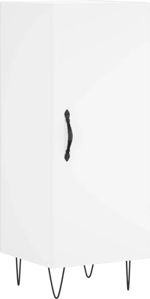 vidaXL Servantă, alb, 34,5x34x90 cm, lemn compozit