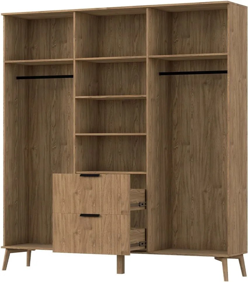Dulap lemn masiv Sia Nature, 185 × 60 × 192 cm