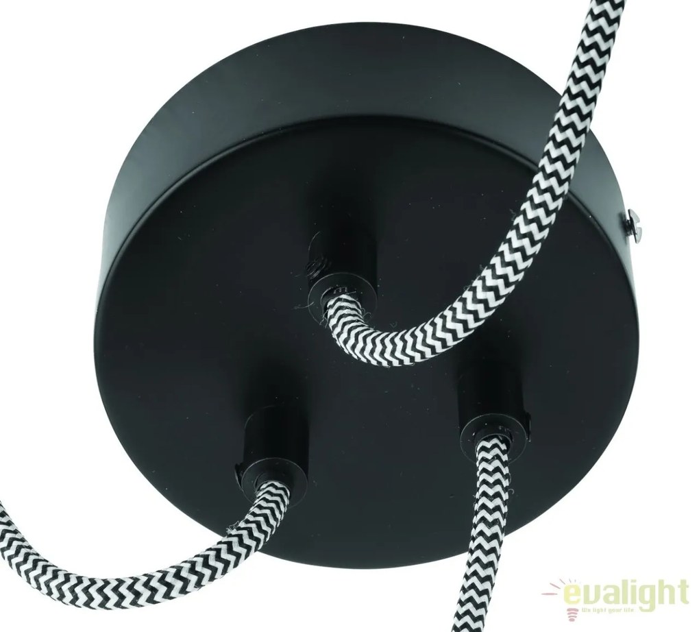 Lustra cu 3 pendule din cauciuc reciclat AMAZON, 15cm AMAZON/15/H3/B