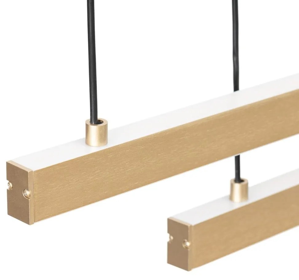 Lustra suspendata LED, Otel, Auriu, MIAMI