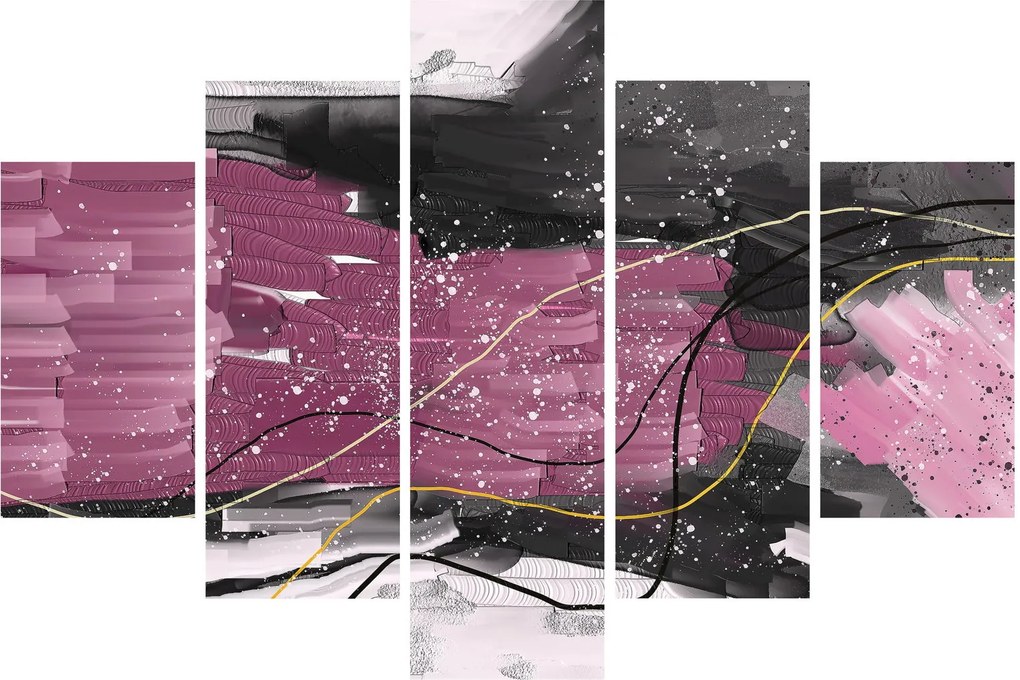Tablou - Abstracție roz-roșu (150x105 cm)