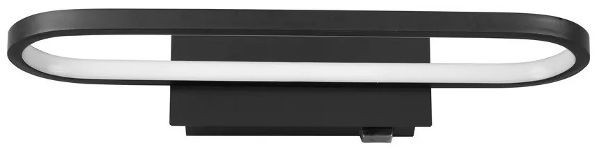 Aplică de perete negru-mat LED (lungime 40 cm) Gianni – Trio