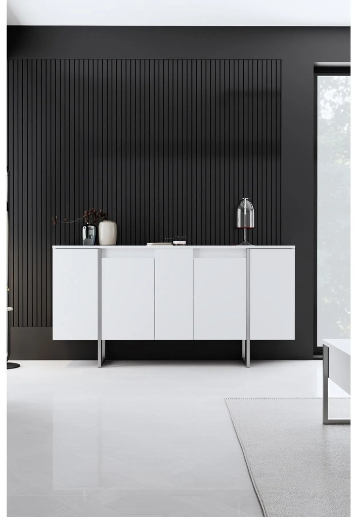 Mobilier living Luna set (Alb + Argintiu) . 1102330
