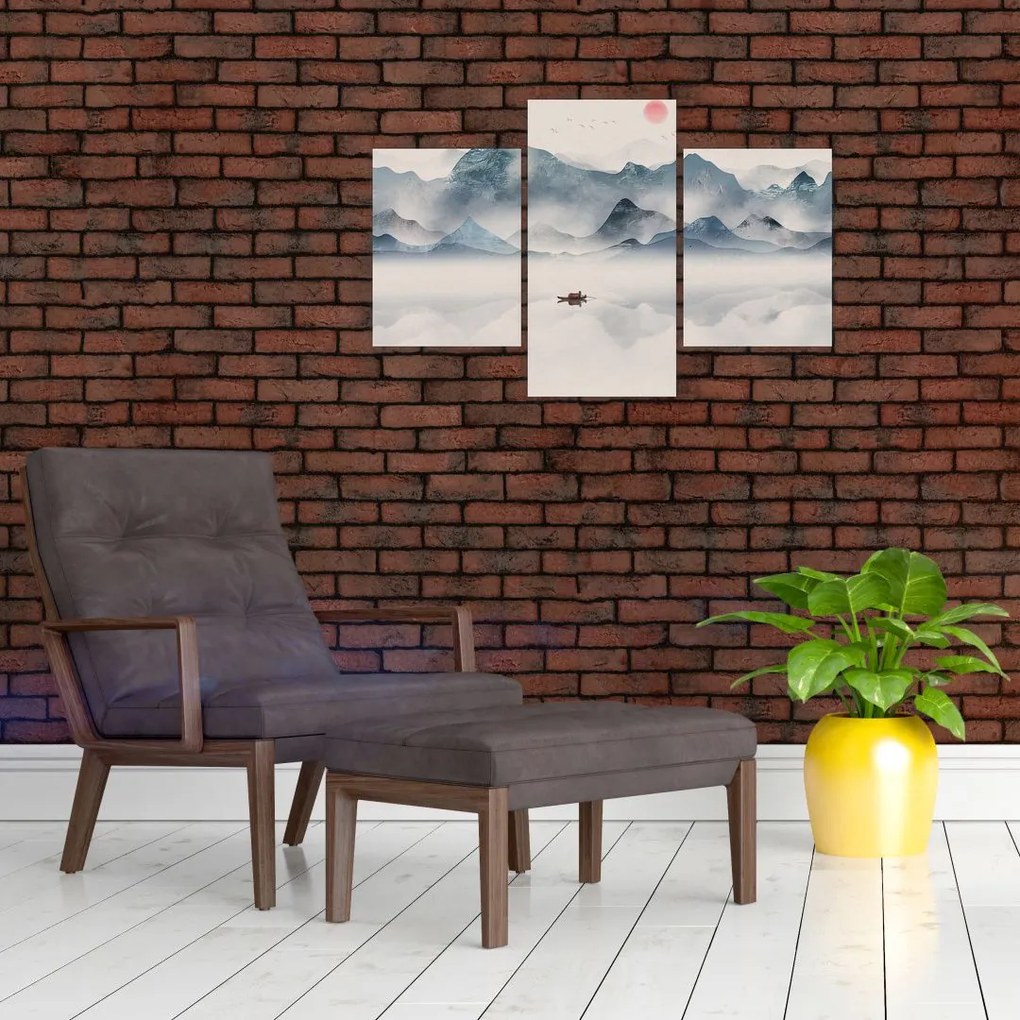 Tablou - Valea munților albaștri (90x60 cm)