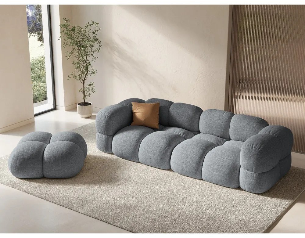 Canapea gri 250 cm Loretto – Cosmopolitan Design