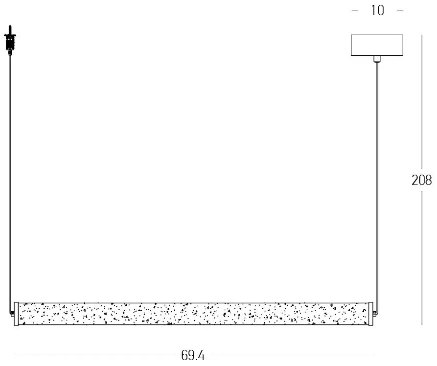 Lustra LED, Design Liniar, ALABASTER- BLACK, ZB-2539