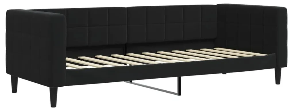 354005 vidaXL Pat de zi, negru, 80x200 cm, catifea