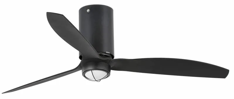 Lustra cu Ventilator si telecomanda MINI TUBE M LED negru mat