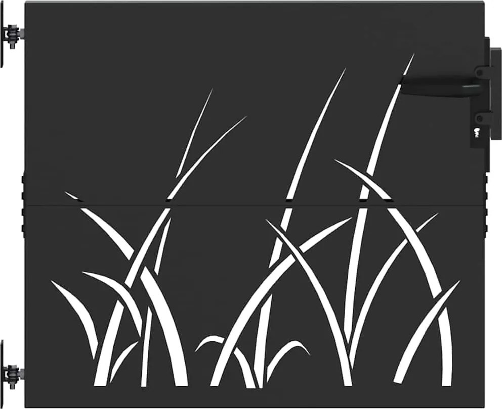 vidaXL Poartă de grădină Negru 85 x 100 cm Oțel vopsit în pulbere