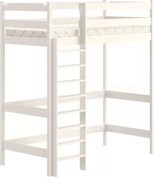 Pat supraetajat pentru copii Samio 90x200 - alb