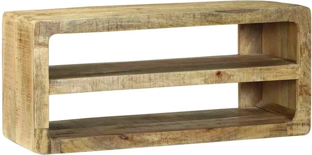 vidaXL Cabinet TV cu raft Maro 80 x 32 x 36 cm Lemn masiv de mango