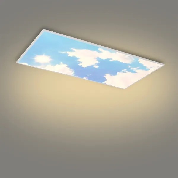 Brilagi -LED Plafonieră LED reglabilă SLIMFRAME SKY LED/80W/230V 120x60 cm argintiu/albastru+telecomandă