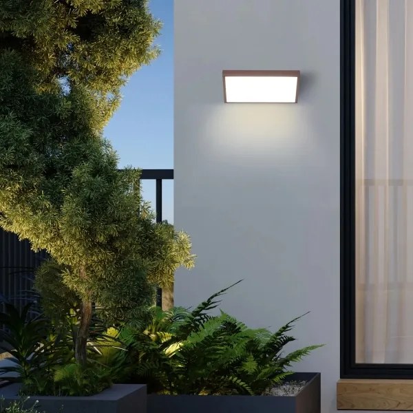 Brilagi - Aplică LED de exterior TRIANGLE, 20W, 230V, maro, IP65