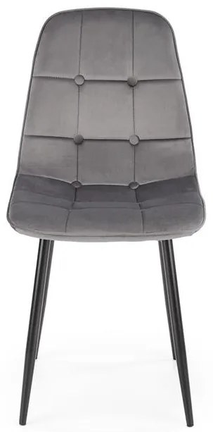 Set 4 scaune K417 velvet gri