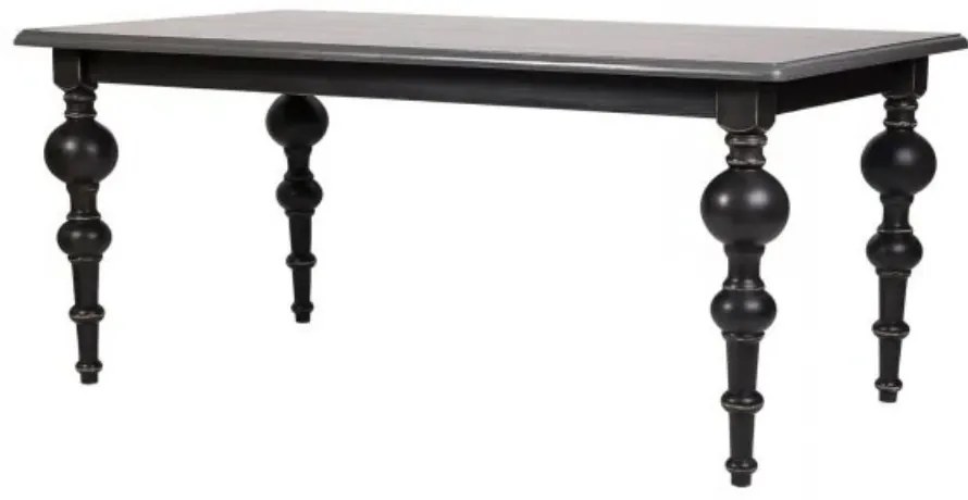 Masa dining, din lemn masiv de pin, aspect vintage, Country Chic