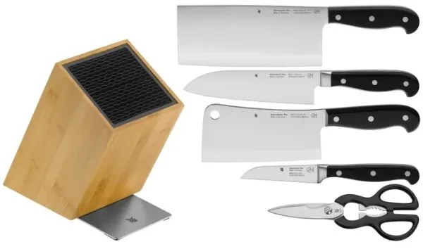 WMF SPITZENKLASSE PLUS - Set de cuțite de bucătărie cu suport, 6 piese
