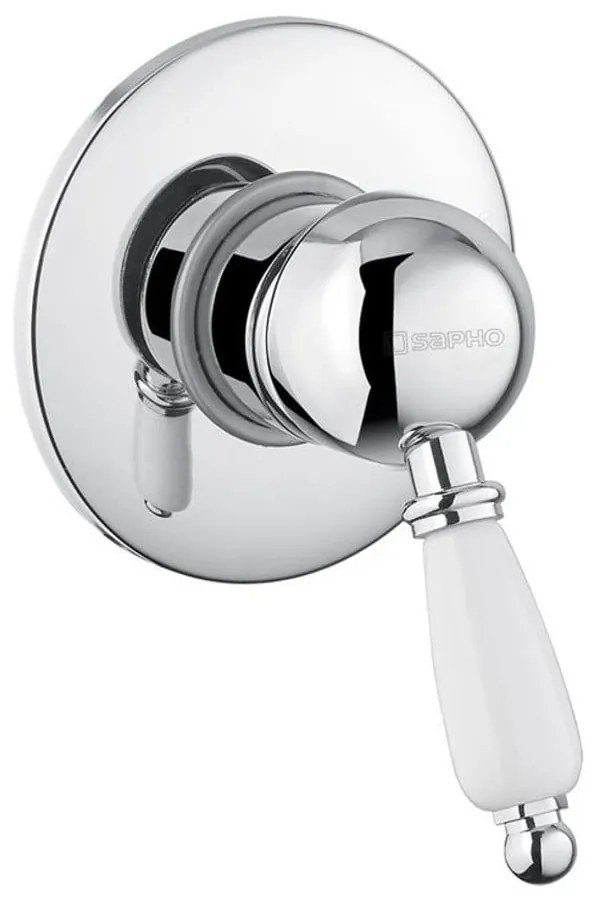 Baterie argintie pentru duș încastrată (1 ieșire) Kirké White – Sapho