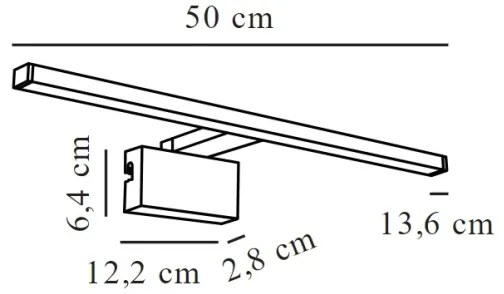 Nordlux - Iluminat LED pentru oglindă baie MARLEE LED/8,9W/230V IP44 50 cm crom