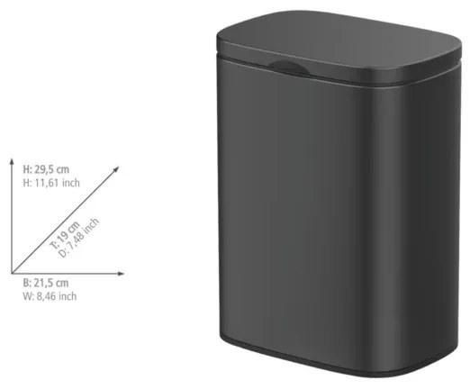 WENKO Coș SARE 21,5 x 29,5 cm, negru - 25338100