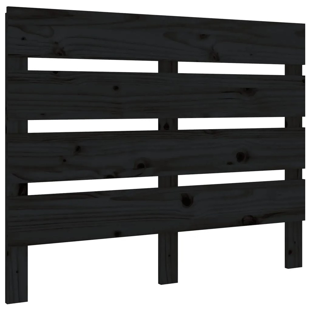 821371 vidaXL Tăblie de pat, negru, 75x3x80 cm, lemn masiv de pin