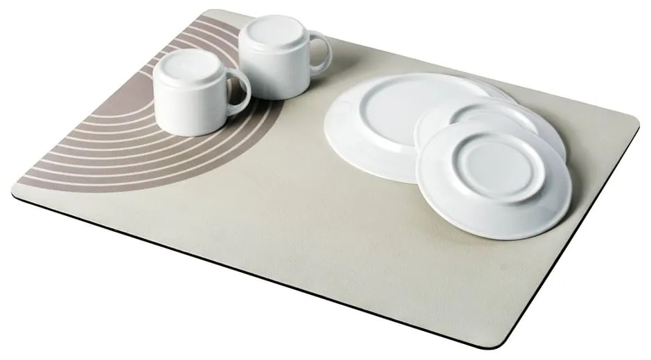 Scurgător de vase bej din cauciuc 50x40 cm Dima – Wenko