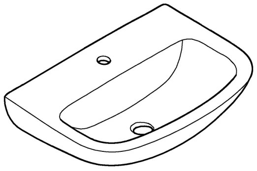 Lavoar GROHE 39440000 - BAU CERAMIC 553 × 386 mm ceramică/alb