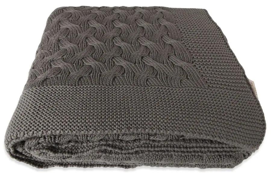 Pătură din bumbac Homemania Decor Soft, 130 x 170 cm, maro