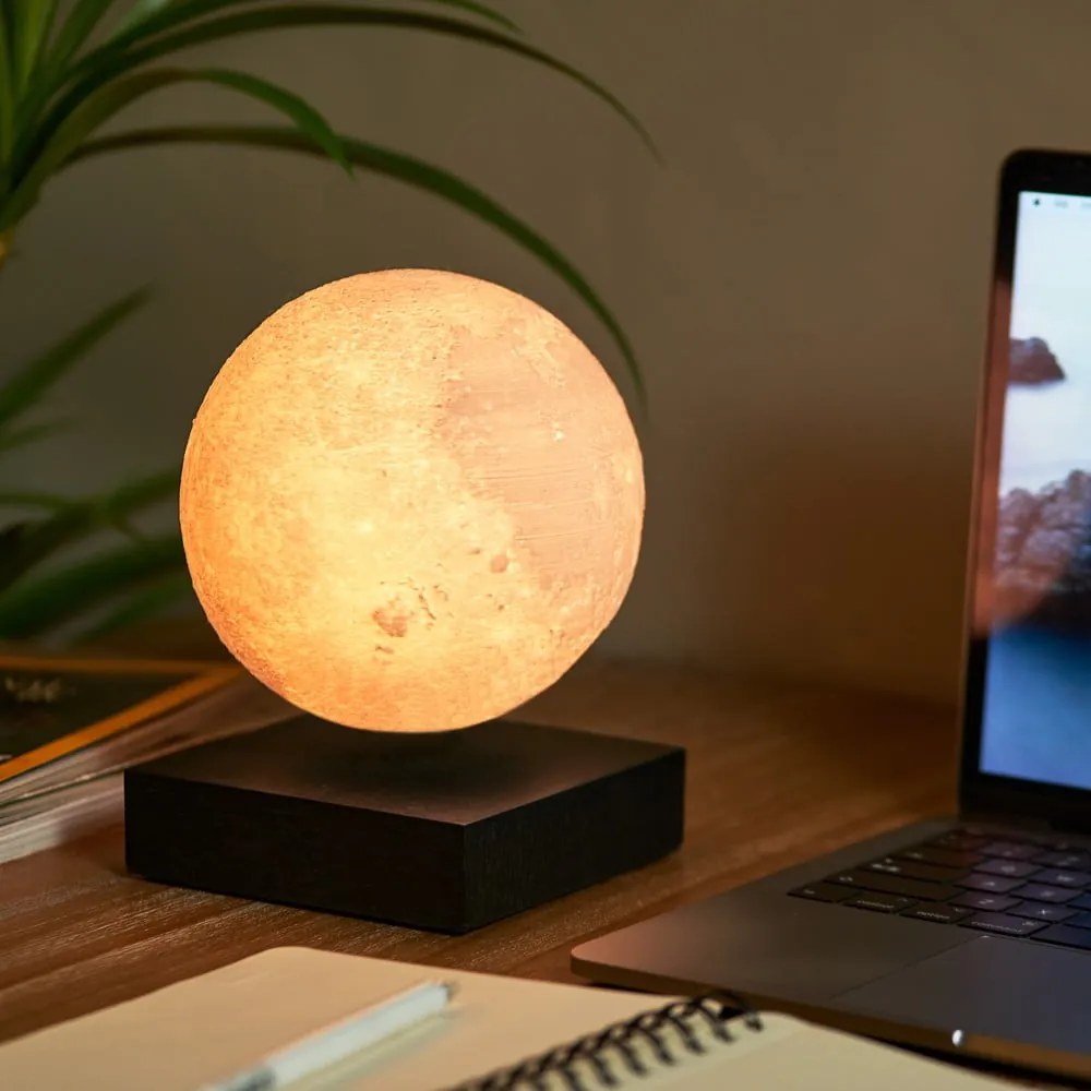 Decorațiune luminoasă neagră cu alimentare la priză ø 12 cm Moon – Gingko