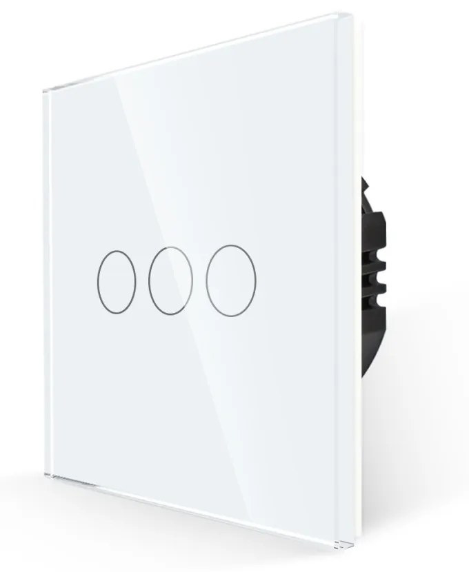 Intrerupator Triplu RF433 cu Touch din Sticla LUXION